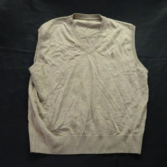 Ben Hogan Italian Merino Wool Large Tan Sweater Vest - Picture 1 of 7